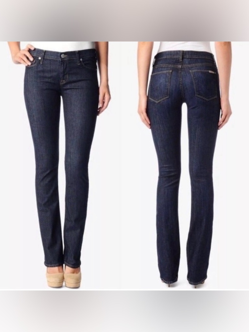 Hudson Elle Midrise Baby Boot Jeans in Dark‎ Wash Blue Size 28